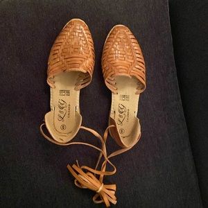 Huarache “Calzoda” sandals/shoes with wraparound leather ankle straps